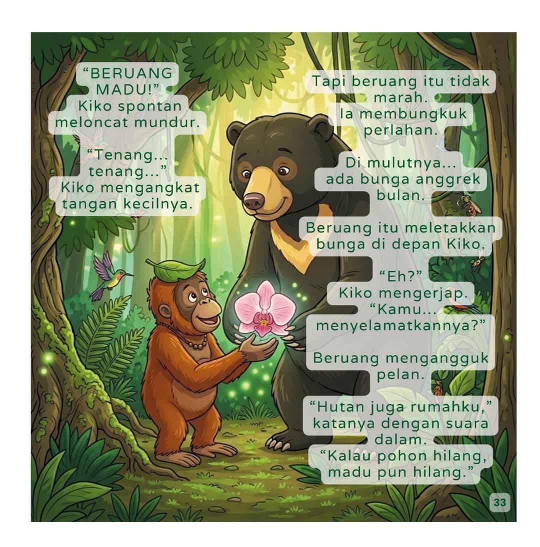 Borneo forest characters from the EKOPLOERS book